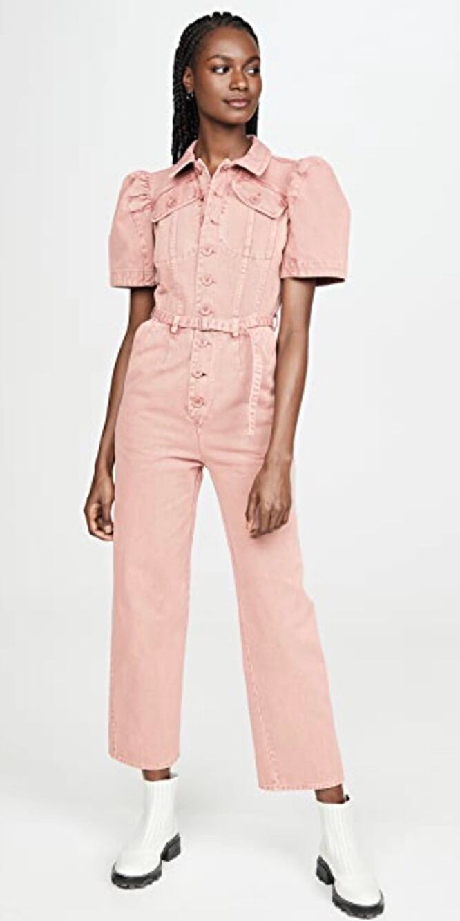 Sea New York Corbin Denim Jumpsuit Pink Size 2